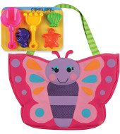 Beach Totes With Sand Toy Play Set - Butterfly