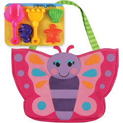Beach Totes With Sand Toy Play Set - Butterfly