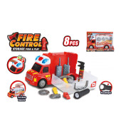Fire Control Truck Toy with Rescue Equipment Kit
