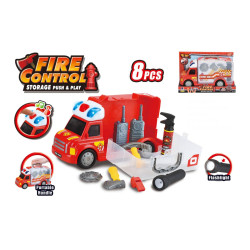 Fire Control Truck Toy with Rescue Equipment Kit