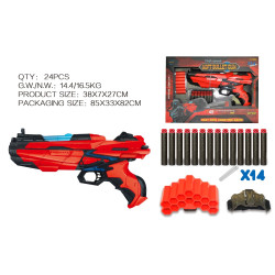 Soft Bullet Gun Toy with 14 Soft Bullets