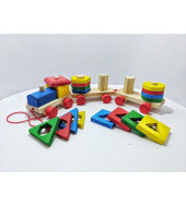 Wooden Set Column Three Car