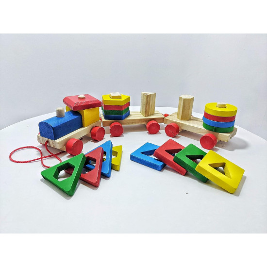 Wooden Set Column Three Car