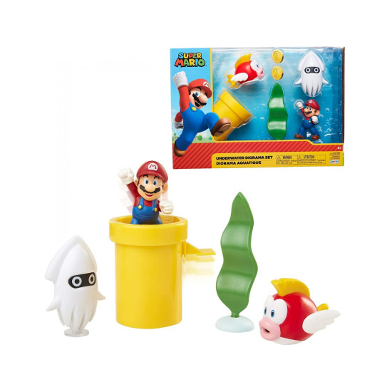 Super Mario Underwater Diorama Playset