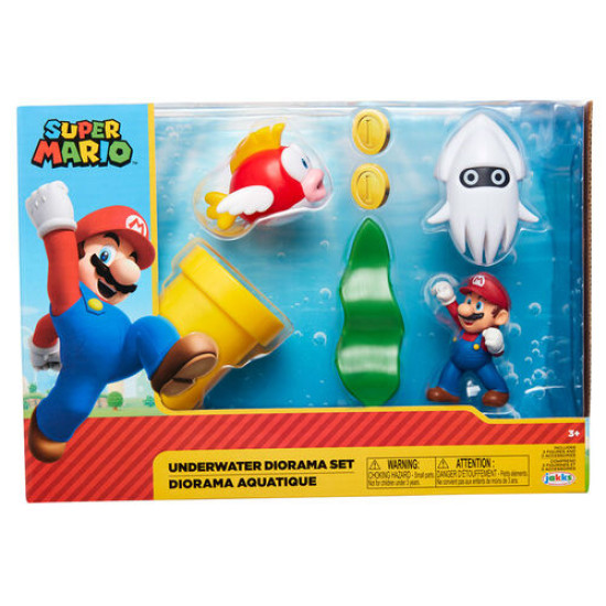 Super Mario Underwater Diorama Playset