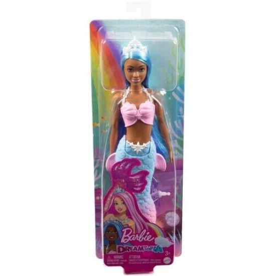 باربي الشعر الأزرق مع حورية البحر الوردي والأزرق