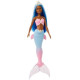 باربي الشعر الأزرق مع حورية البحر الوردي والأزرق