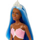 باربي الشعر الأزرق مع حورية البحر الوردي والأزرق