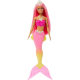 Barbie Pink Hair With Pink & Yellow Ombre Mermaid