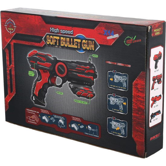 Soft Bullet Gun Toy with 6 Soft Bullets