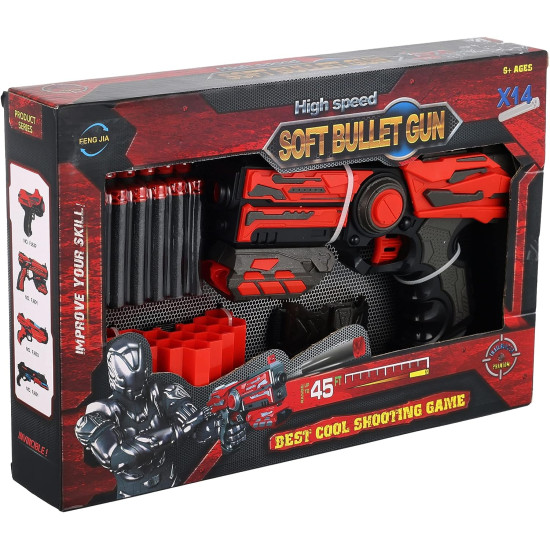 Soft Bullet Gun Toy with 6 Soft Bullets