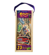 Magnetic Wooden Fire Engine Stickers