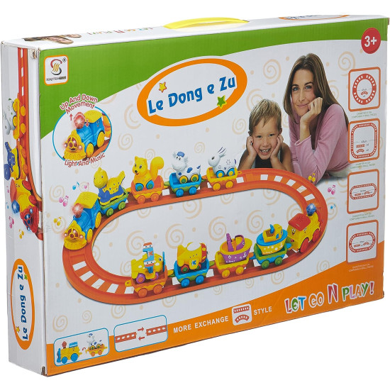 Cartoon Train Track Light And Music Toy