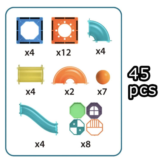 Magnetic Building Tiles (45 Pcs)
