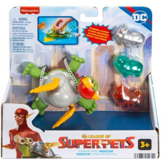 Super Pets Power Spin Merton The Turtle Figure