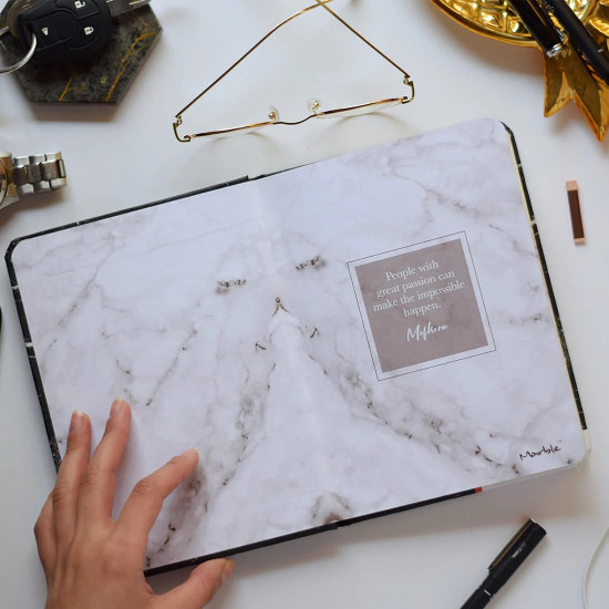 Marble Luxury Notebook - Black