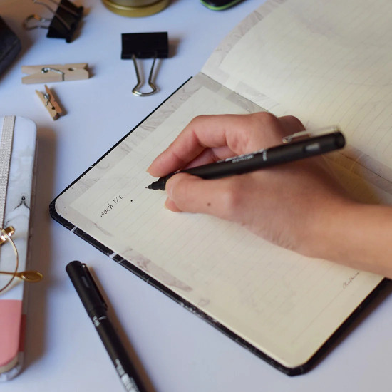 Marble Luxury Notebook - Black