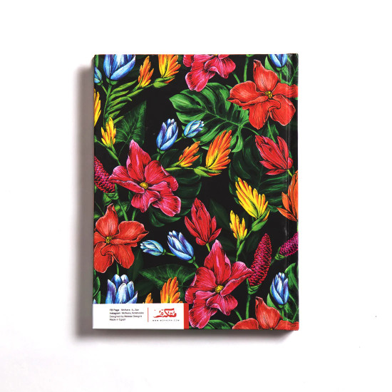 Floral (Al Alb) Notebook- Hardcover Large 
