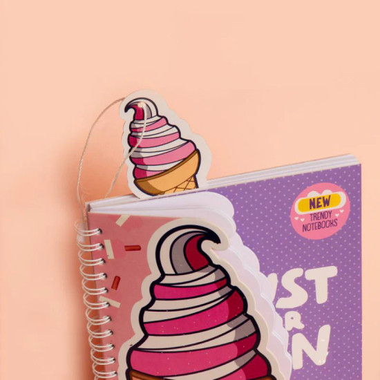 Trendy Wire Notebook Ice Cream