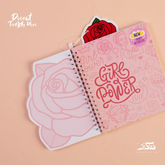 Trendy Wire Notebook Rose