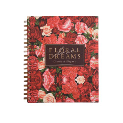 Floral Dreams Notebook Wire Notebook- Small