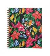 Floral (Al Alb) Wire Notebook- Large
