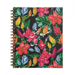Floral (Al Alb) Wire Notebook- Large