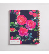 دفتر بأسلاك بتصميم ورد الياسمين 