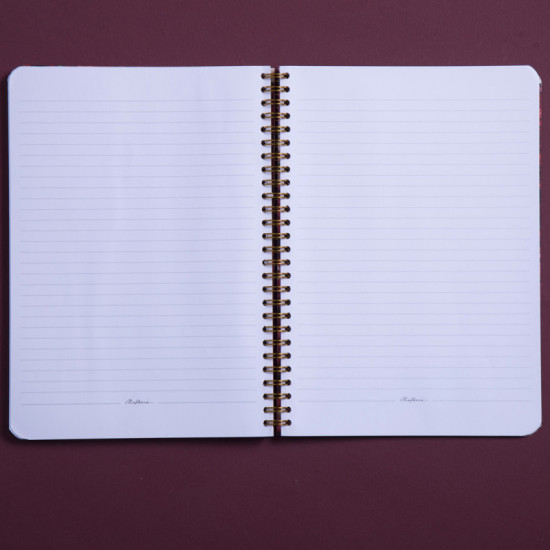 Floral (Ful Ou Yasmin) Wire Notebook - Large