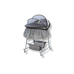 Cradle With Mosquito Net - Gray