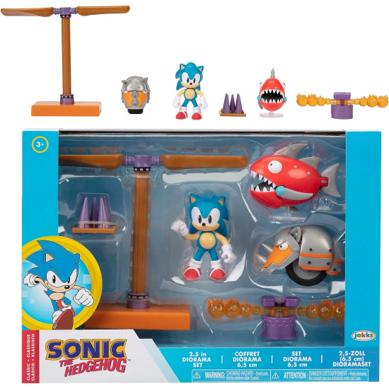 Sonic The Hedgehog Action Figures 2.5I Inch Diorama Set