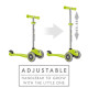 Primo Foldable 3 Wheel Scooter, Lime Green