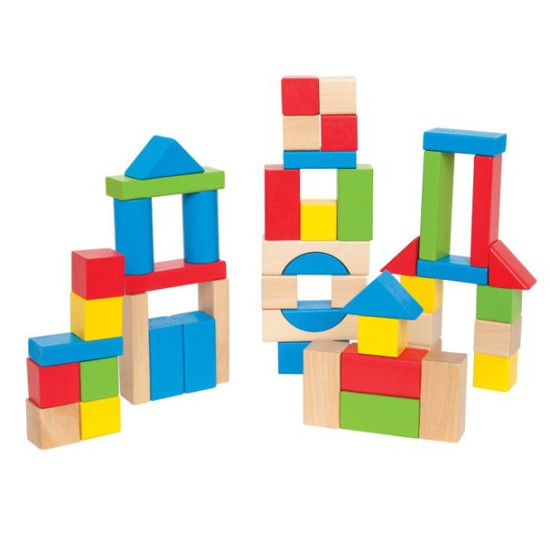 Wooden Maple Blocks - 50 Pcs