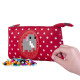 Pixie Crew Big Red Fabric Case With White dots