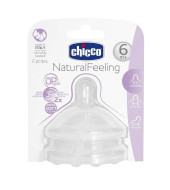 Chicco Dual Anti Colic Valve Teat 6M+ - 2 Pc