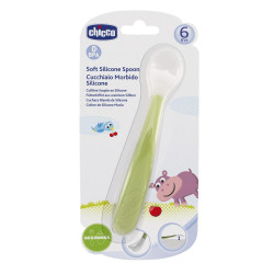 Chicco Soft Silicone Spoon 6M+ - Green