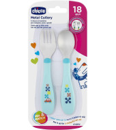 Chicco Metal Cutlery Blue - 18M+