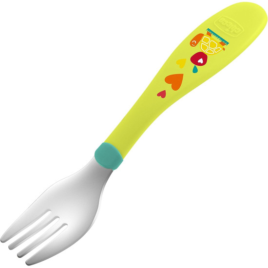 Chicco Metal Cutlery Green -18M+
