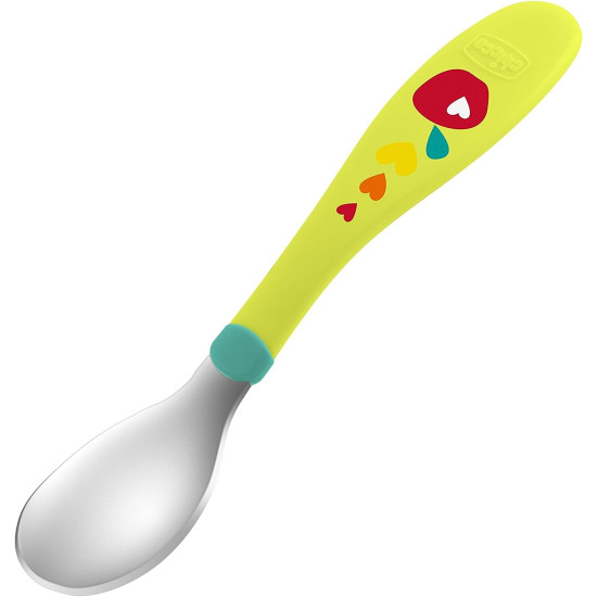 Chicco Metal Cutlery Green -18M+