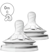 Avent Natural Teats 2 Pcs - 1 Hole 0M