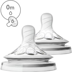 Avent Natural Teats 2 Pcs - 1 Hole 0M
