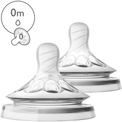 Avent Natural Teats 2 Pcs - 1 Hole 0M