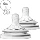 Avent Natural Teats 2 Pcs - 1 Hole 0M