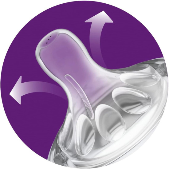 Avent Natural Teats 2 Pcs - 1 Hole 0M