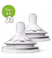 Avent Natural Teats 2 Pcs - 2 Holes 1m+