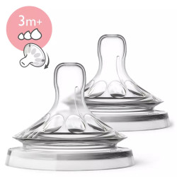 Avent Natural Teats 2 Pcs Variable Flow - 3m+