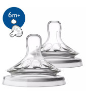 Avent Natural Teats 2 Pcs Thick Feed - 6m+