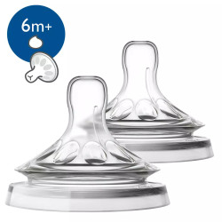 Avent Natural Teats 2 Pcs Thick Feed - 6m+