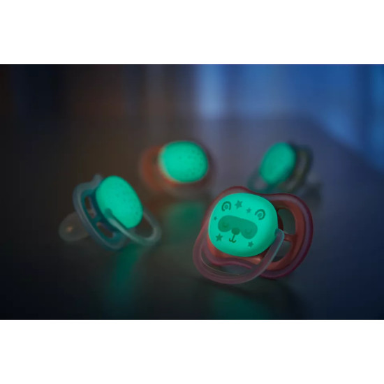 Avent Soothers Ultra Air Night 2 Pcs 6-18m - for boys