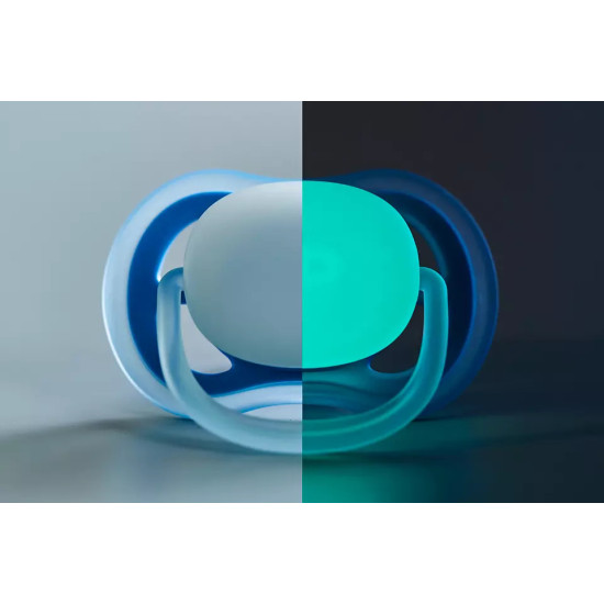 Avent Soothers Ultra Air Night 2 Pcs 6-18m - for boys